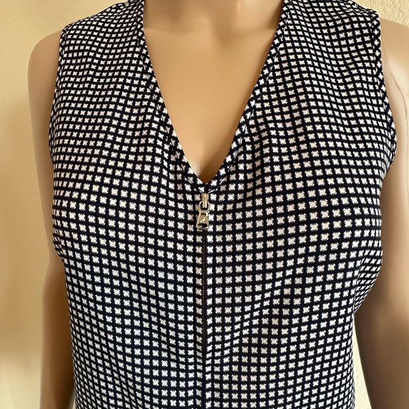 Nautica Black and White Checkered Blouse - Picture 6 of 15